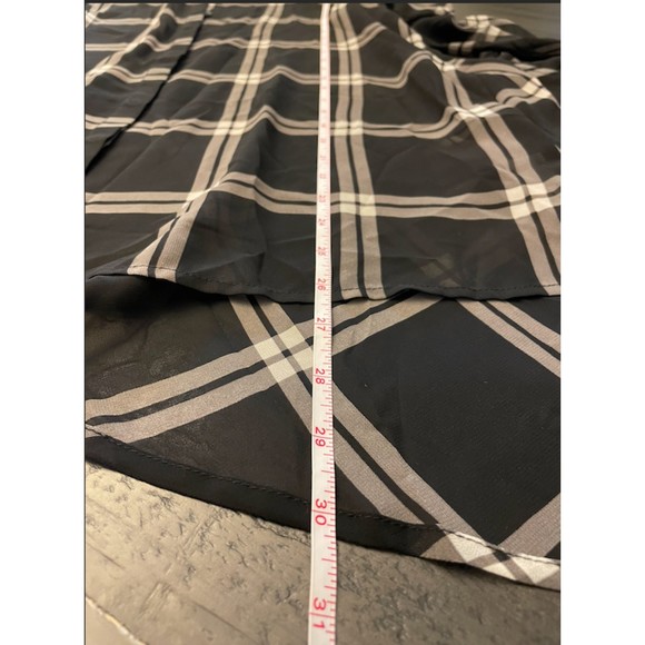 a.n.a Sheer Plaid Hi-Lo Top Oversized - Sz S - Picture 9 of 11